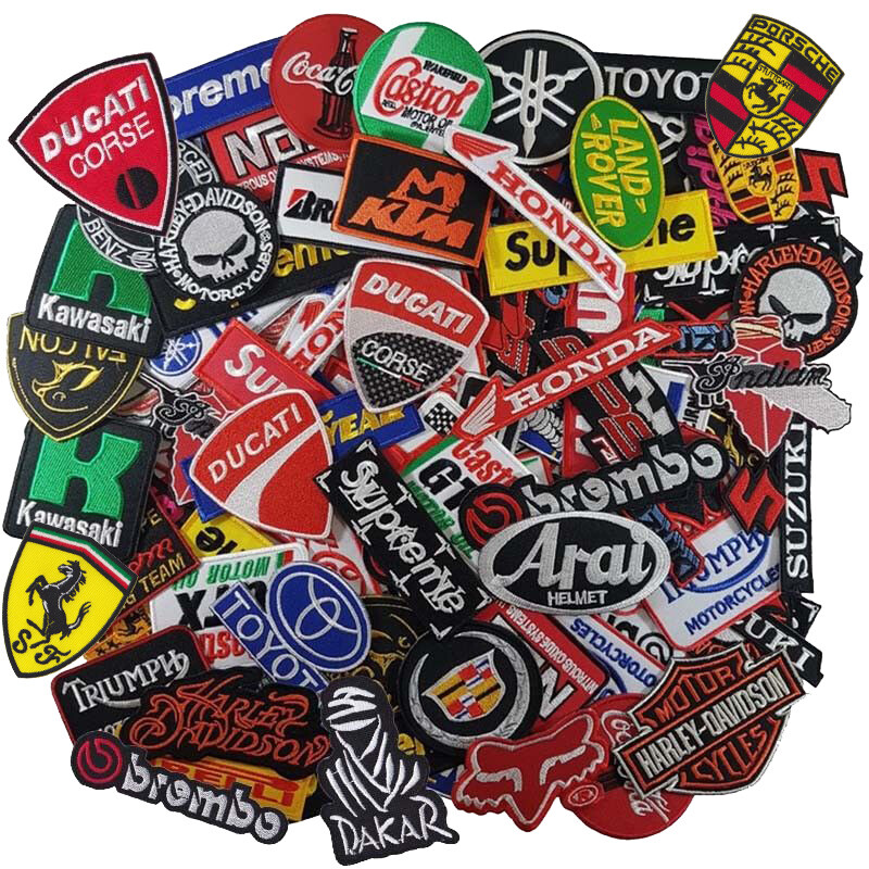 Wholesale Car Motorcycle Biker Racing Auto Motor Sport Sew Iron on Patch Random