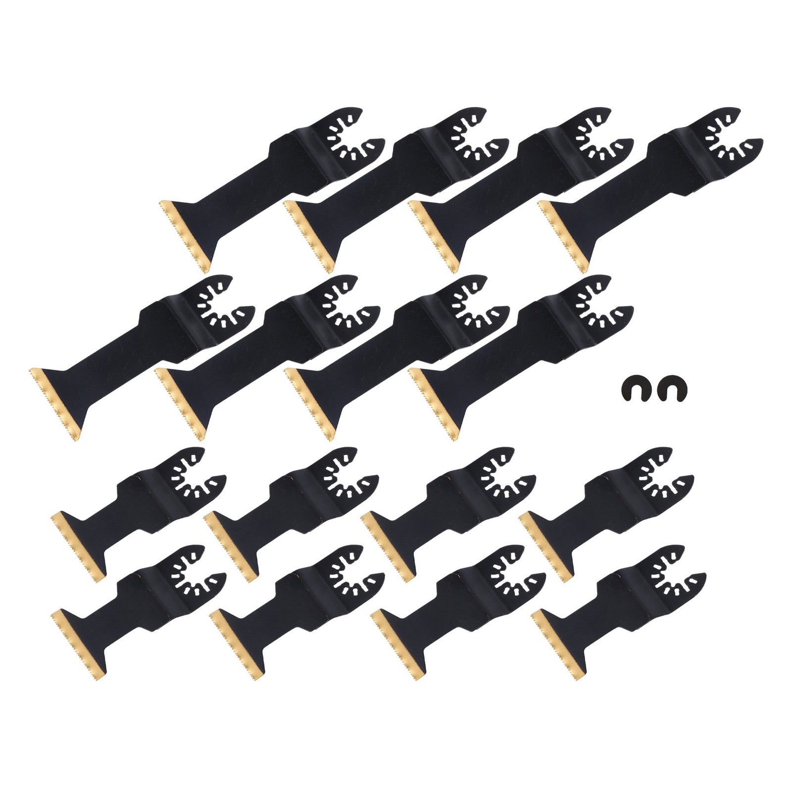 Extra-Long Titanium BladesKit 16-Piece Multi Tool Oscillating Saw Blades