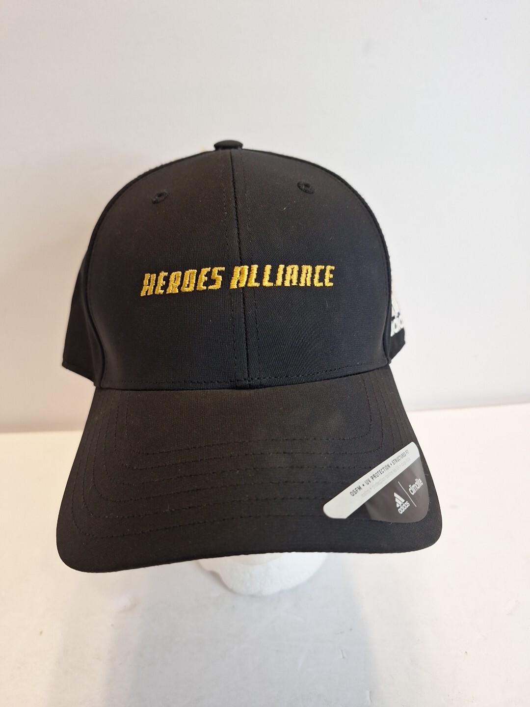 Adidas Golf Heroes Alliance Black Strapback Hat OSFM