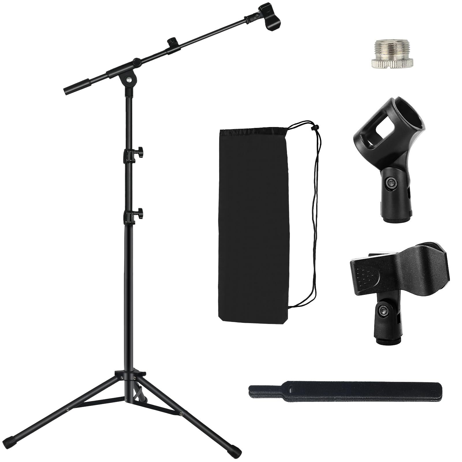 Tripod Mic Stand for Blue Yeti Shure SM58 with Carrying Bag & Adapter