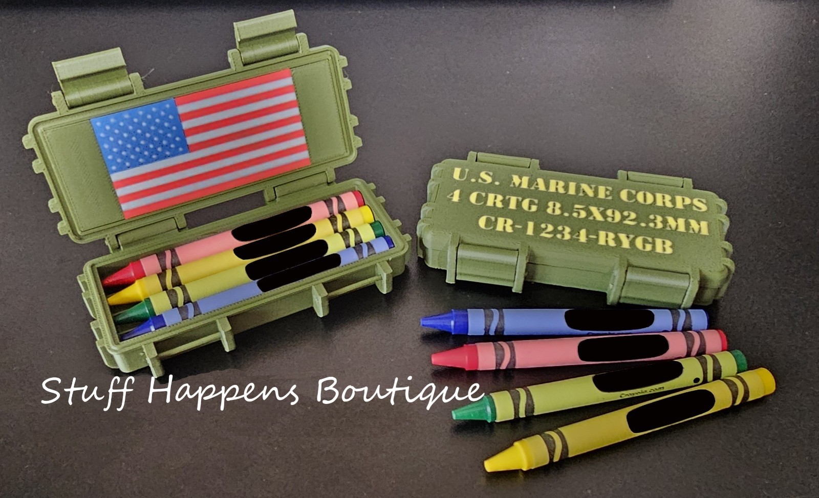 Marine Corps Crayon Ration Box – Now with a Surprise American Flag Inside! - 3D