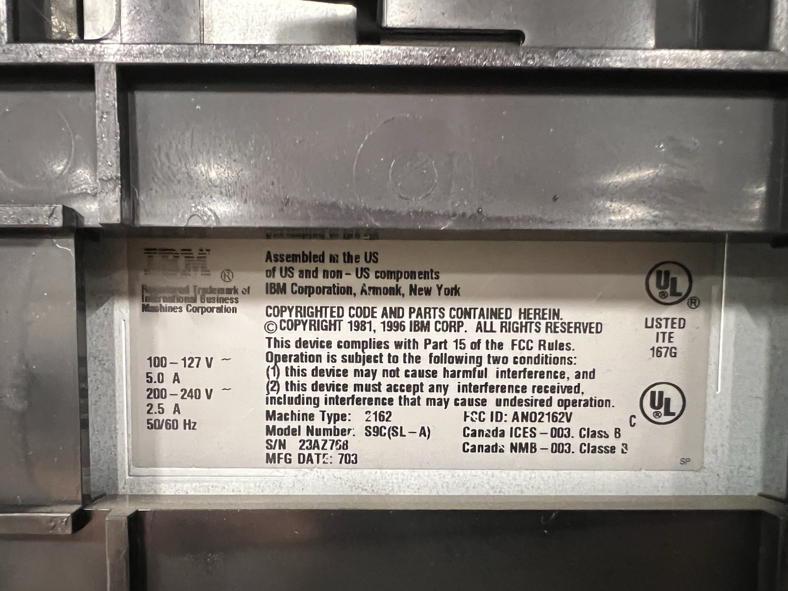 Aptiva IBM 2162 S9C Computer Desktop , Works Tested 1997