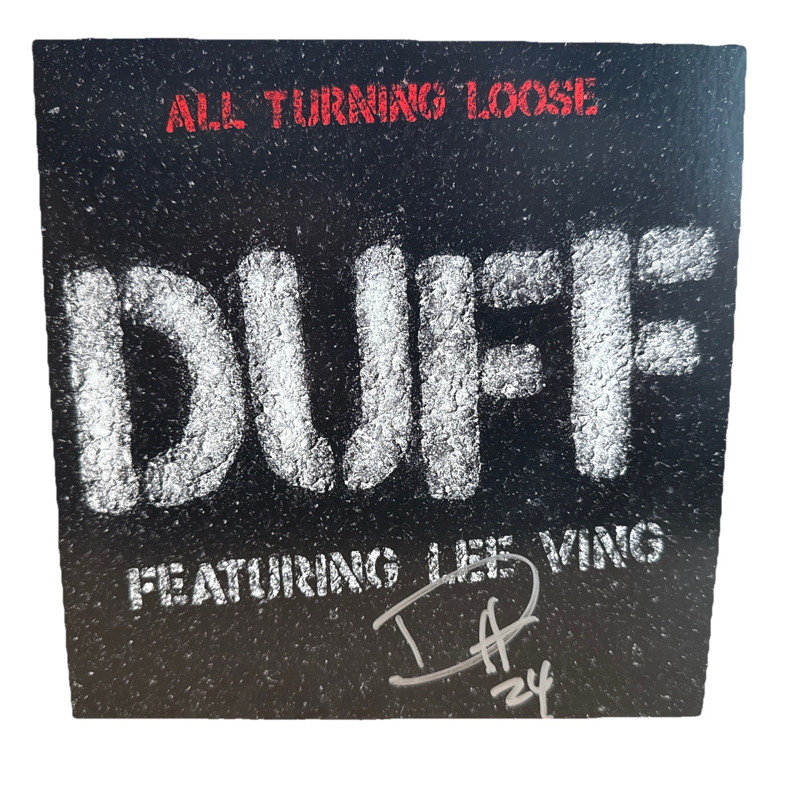 Duff McKagan Signed Pink 7” Record All Turning Loose Autographed
