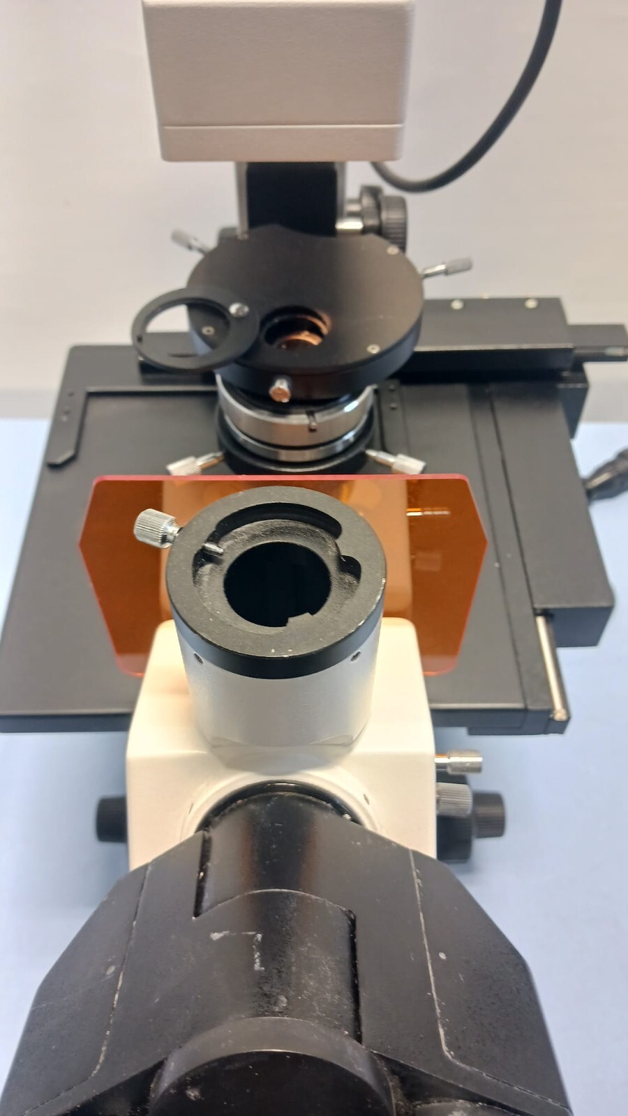 Jenco Binocular Inverted Compound Microscope w/ 10X 25X 40X Objective Lens