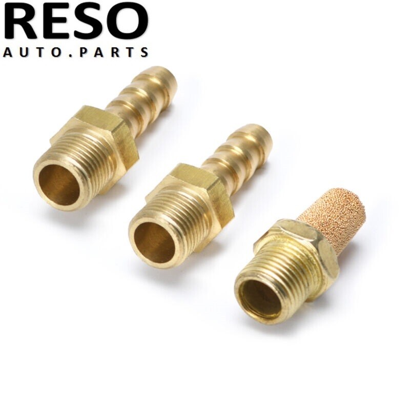 Brass Fitting Muffler Pneumatic Connectors For MAC Boost Control Solenoid Valve