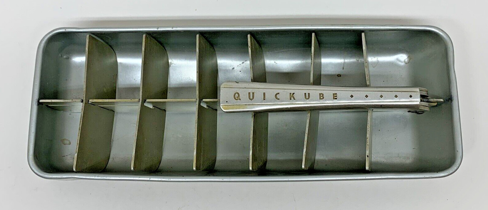 VTG Frigidaire - Quickube Ice Cube Tray w/ Handle - 14 Cubes - Aluminum