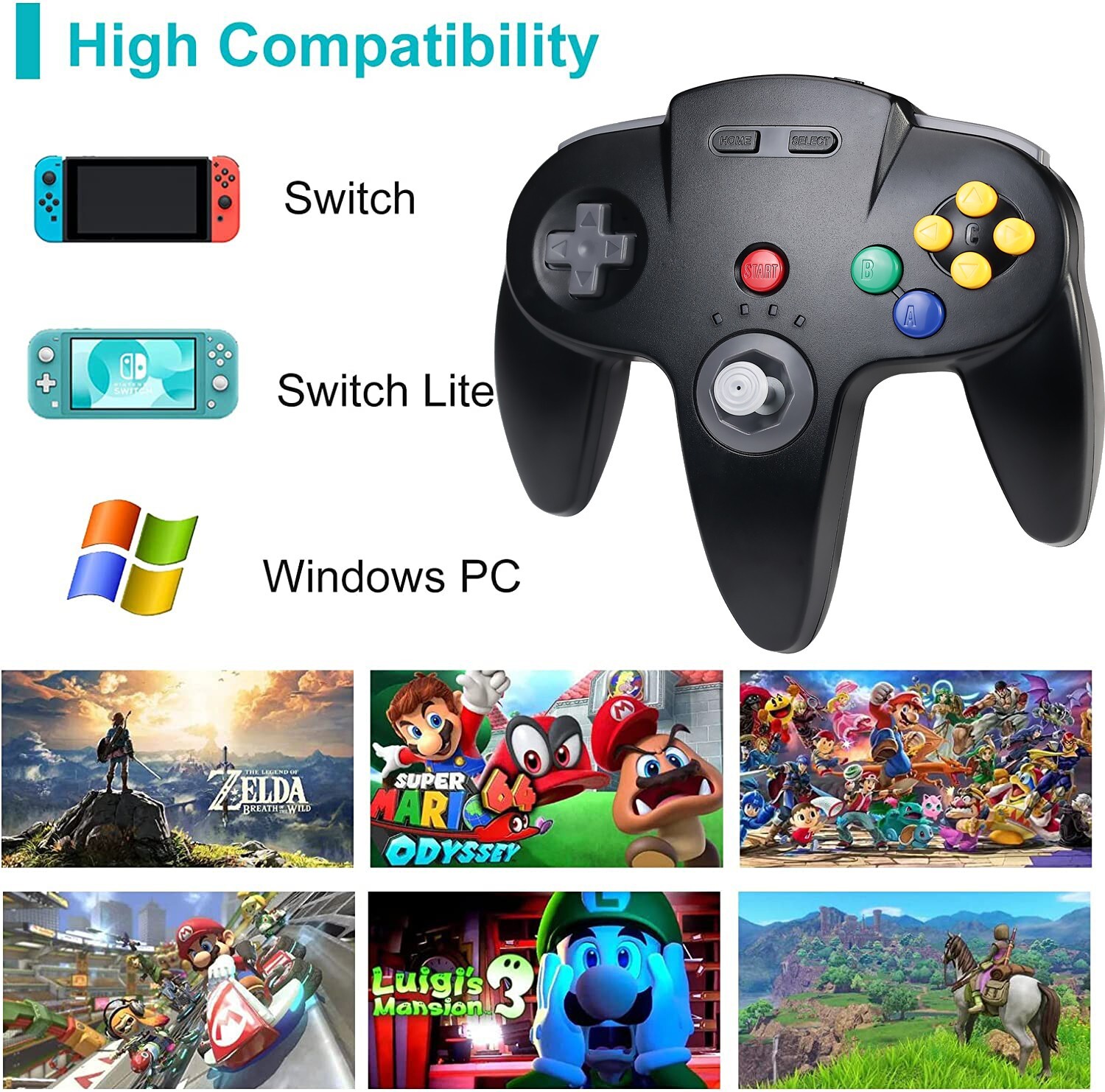 Wireless Remote Controller Gamepad Joystick For Nintendo Switch Console PC MAC
