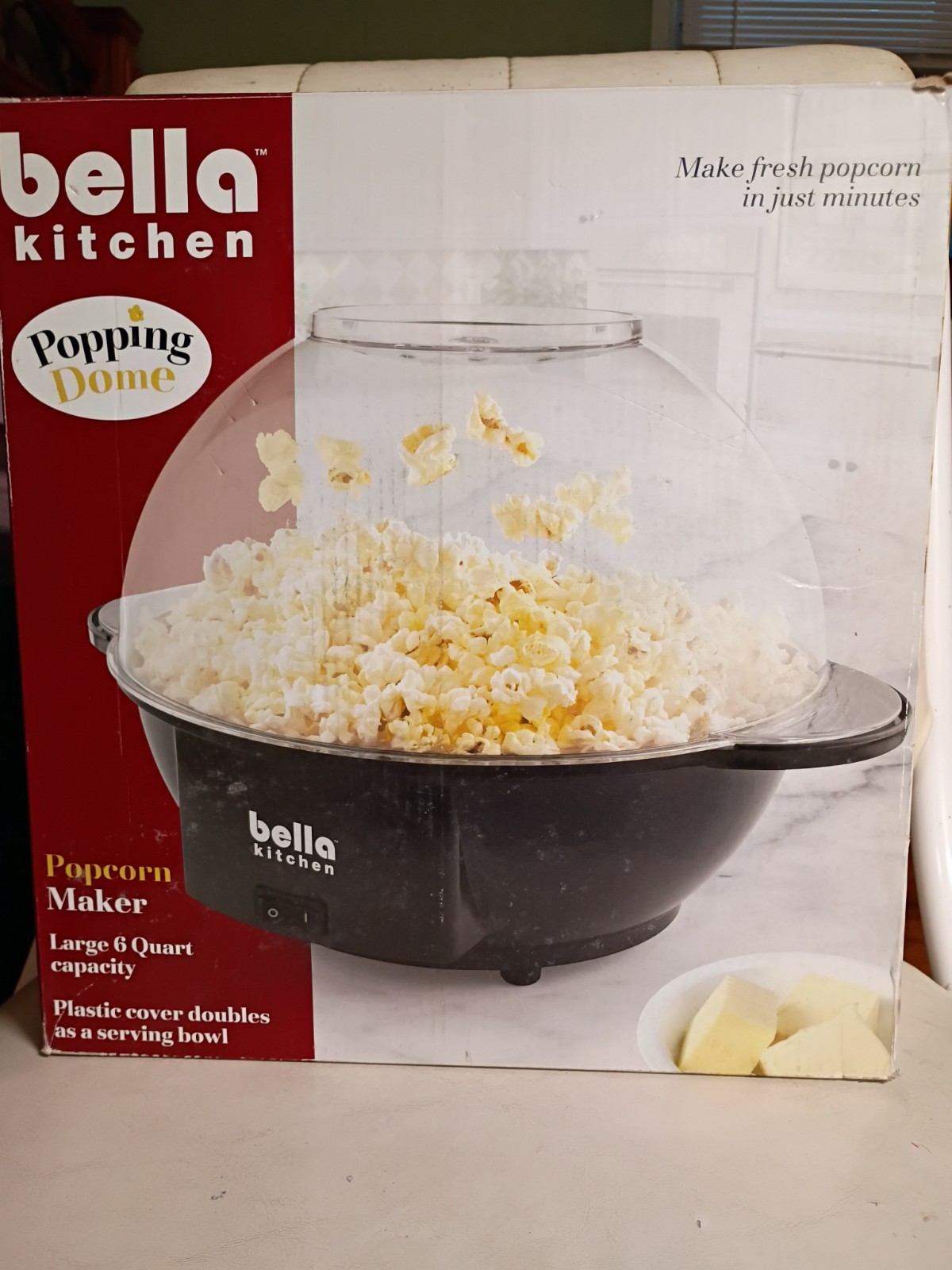 Bella Kitchen Popping Dome With Open Box, 6qt