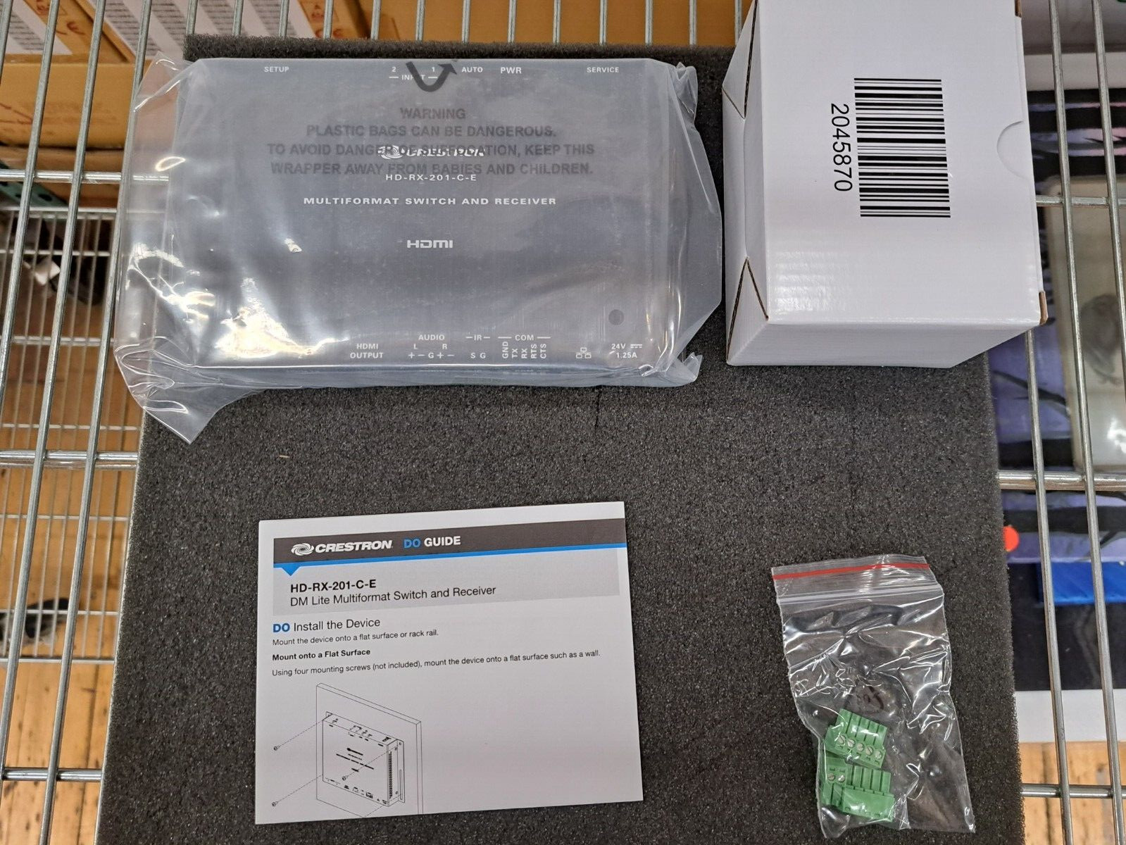 New, Crestron, HD-RX-201-C-E, HDMI Multiformat Switch and Receiver