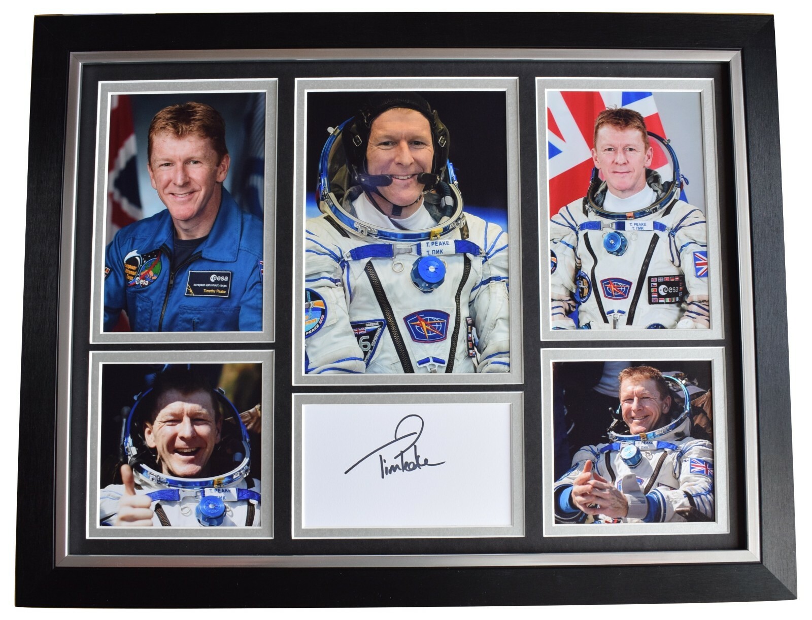 Tim Peake Signed Autograph 16x12 framed photo display Astronaut Space AFTAL COA