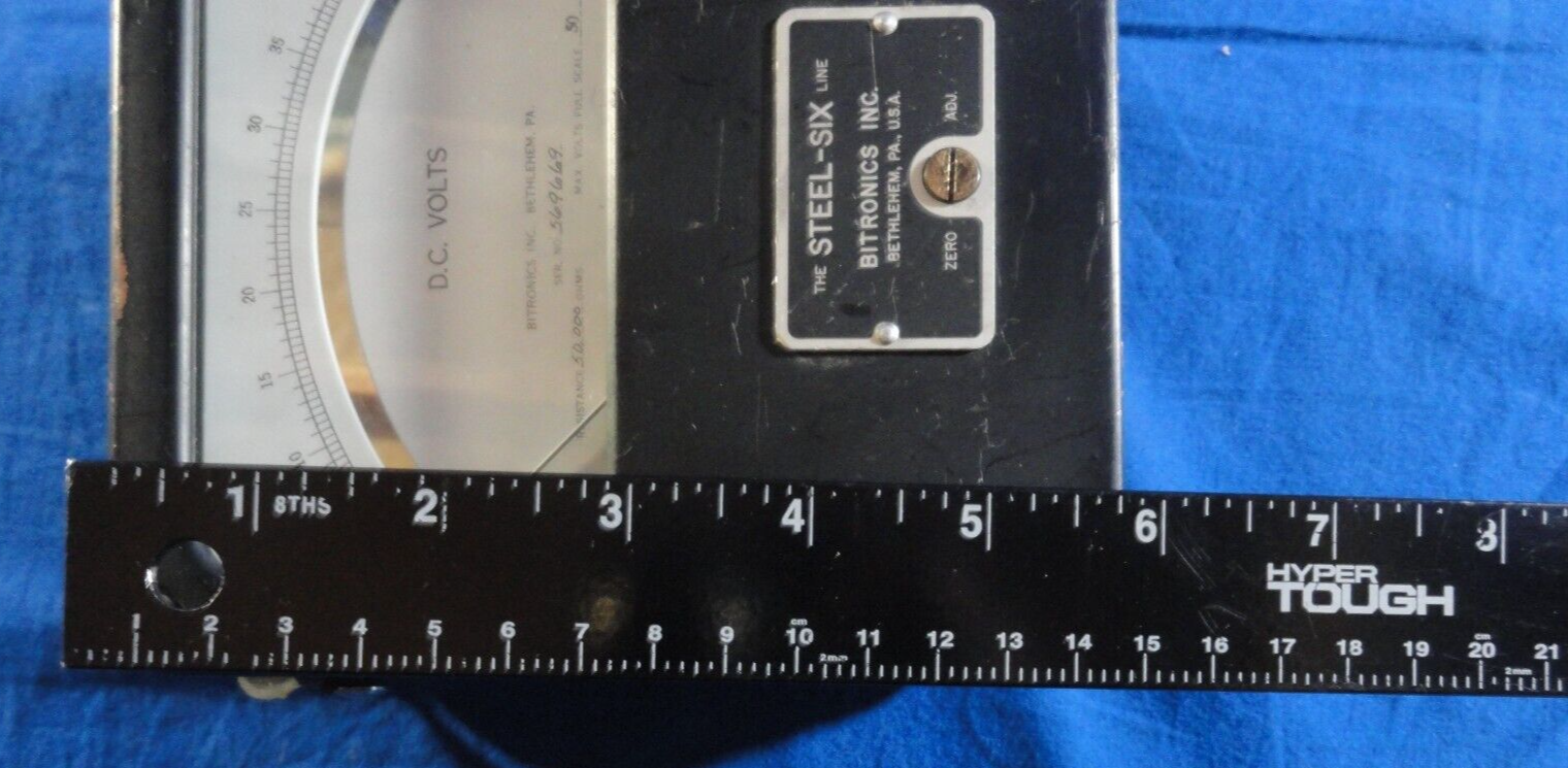 BITRONICS STEEL-SIX 0-10 D.C. VOLTS LAB METER