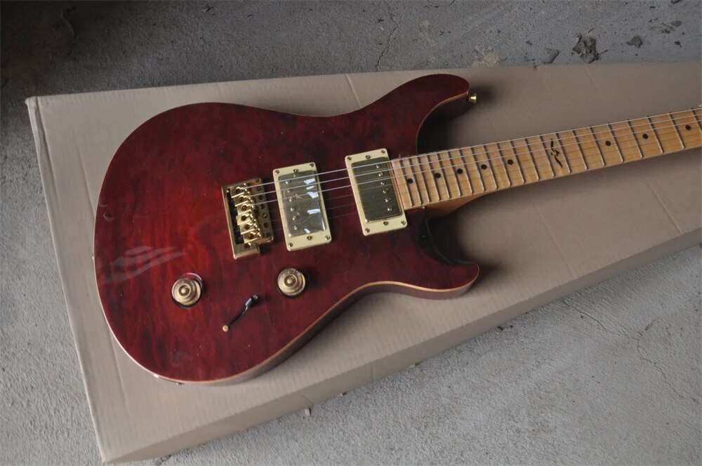 Factory Customized Custom Brown Electric Guitar Maple Fingerboard