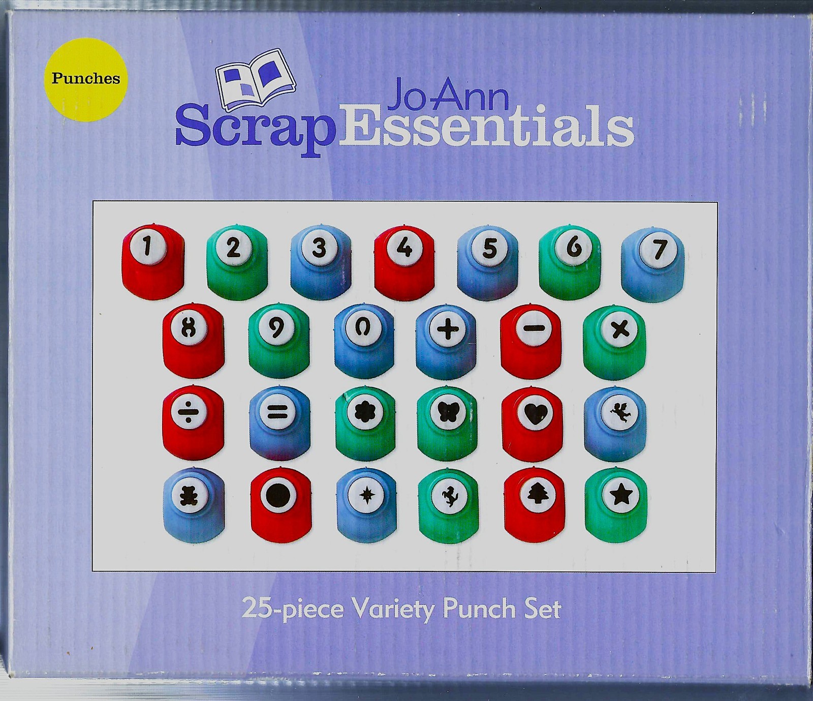 JoAnn Scrap Essentials 25-piece Variety Punch Set New