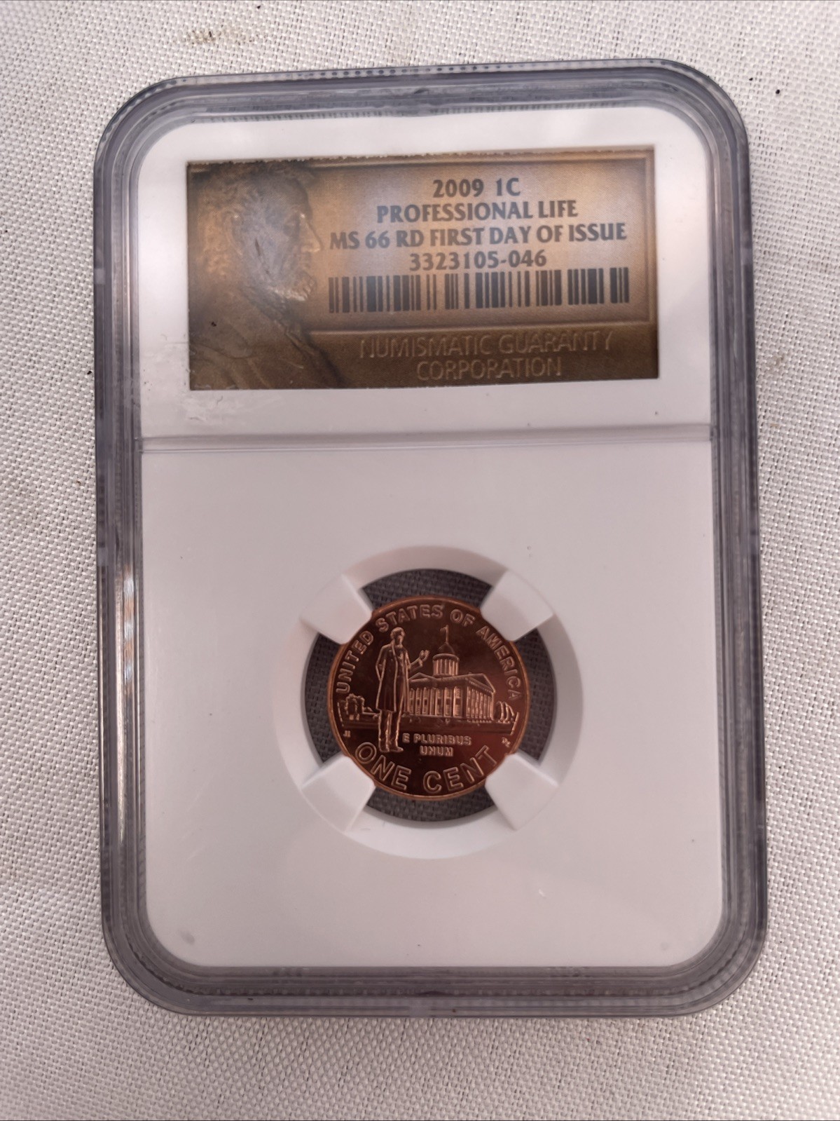 2009 Professional Life Lincoln Penny MS 66 RD First Day Of Issue NGC