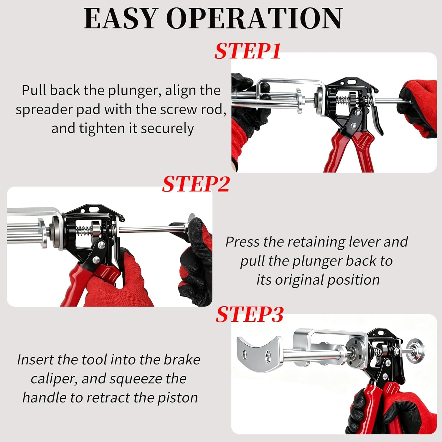 Dual Piston Compressor Tool for Brake Pad Replacement | Dual Piston Tool with...
