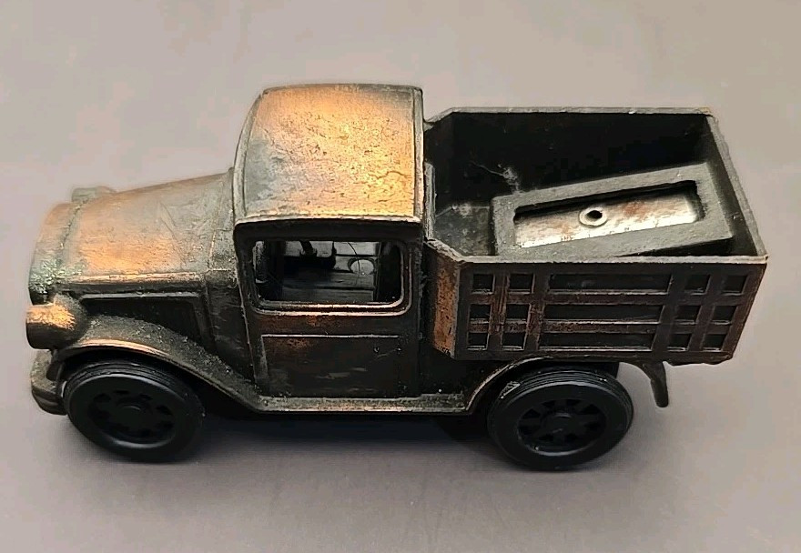 Classic Truck Bronze Die Cast Metal Collectible Pencil Sharpener