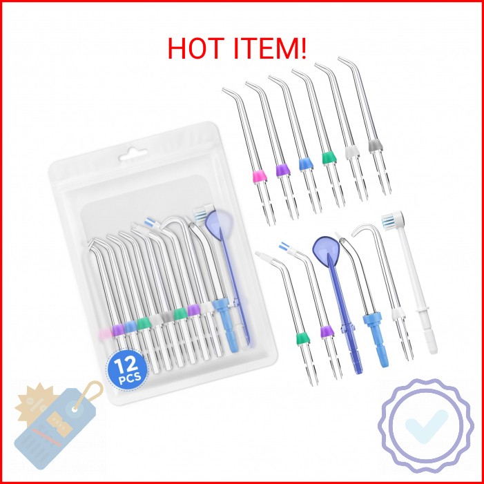 Oralphi 12PCS for Waterpik Replacement Heads, Replacement Picks Water Flosser Re