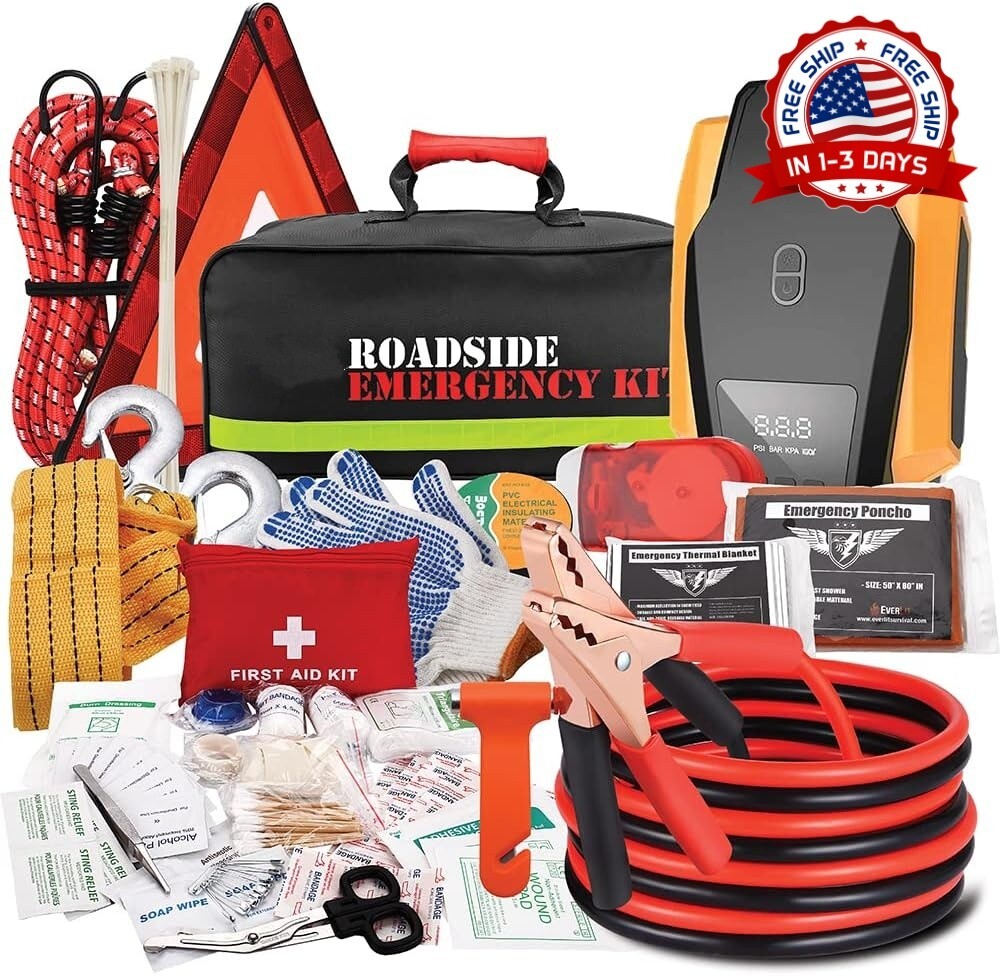 Kit Primeros Auxilios De Supervivencia Emergencia Para Exterior Coches NUEVO US