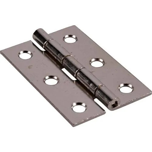 Hillman Hardware Essentials 2 in. Satin Nickel Broad Hinges, 2-Pack