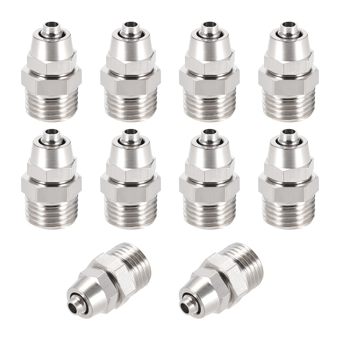 Reusable Fitting, 1/4" G Male x 13/64" Hose ID Quick Coupler Air Hose Plug 10pcs