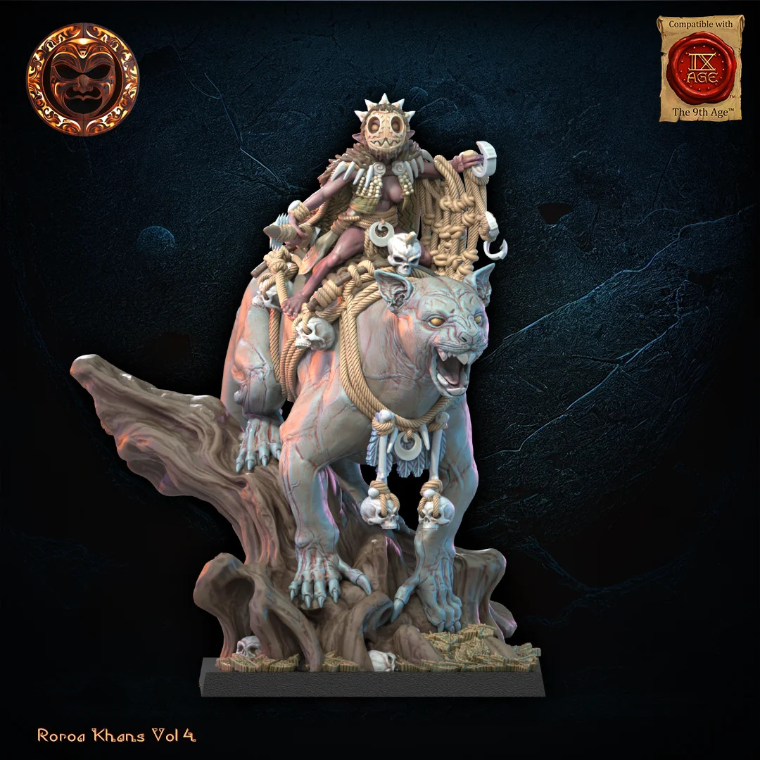 Yarablin Trapper Heroine - 28-32mm Roroa Khans - Resin Tabletop Miniature