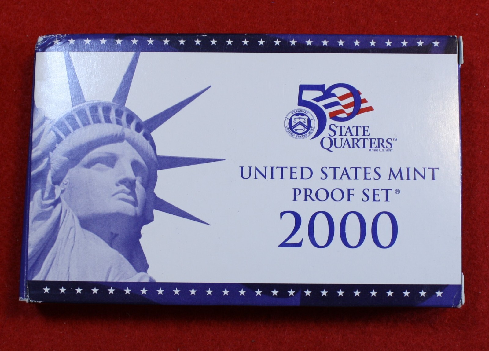 2000 United States Proof Set 10 Coins Certificate of Authenticity S2
