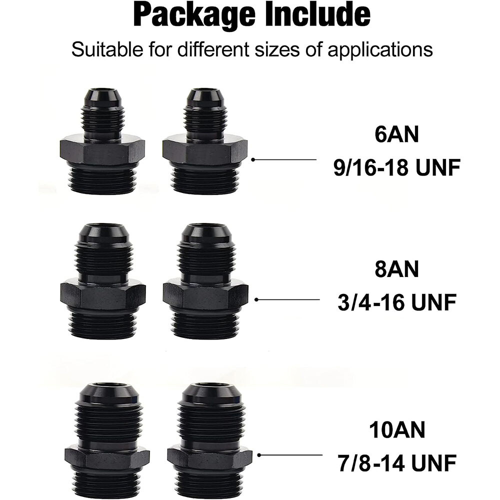 High Flow Inline Fuel Filter 100 Micron Cleanable 6AN 8AN 10AN Adapter Universal