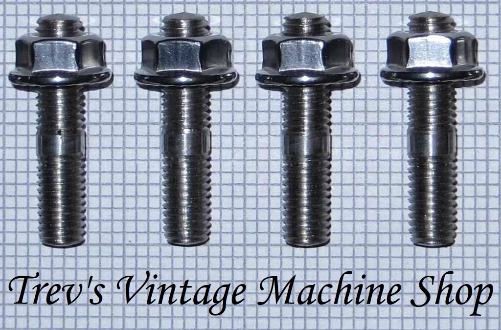 Kawasaki ER650 stainless steel exhaust studs & flange nuts, set of 4. ES9