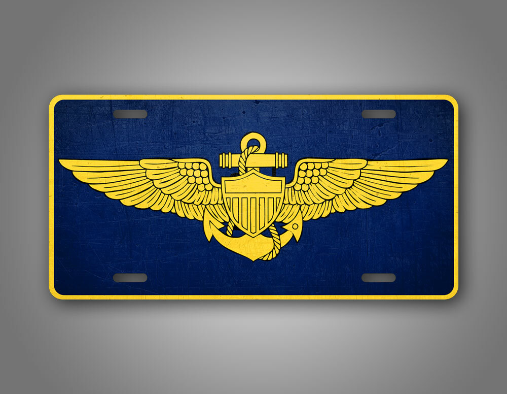 Naval Aviator Navy Pilot Wings License Plate