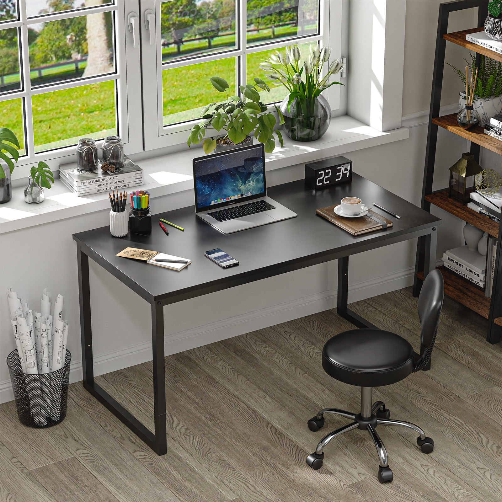 47" Modern Simple Design Home Office Desk Work Computer Desk Bedroom Decor