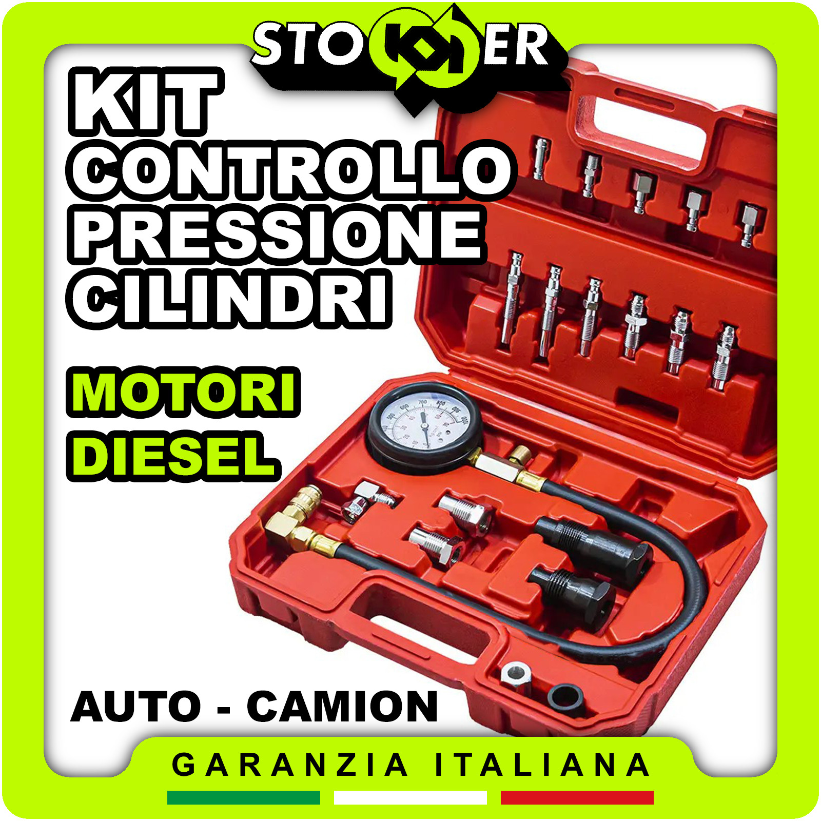 Pressure Measurement Control Kit Compression Cylinders Piston Diesel Engines