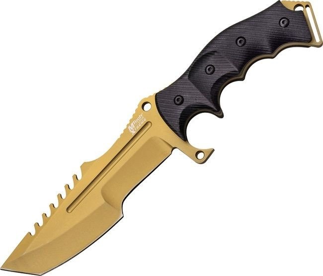 M-Tech Xtreme Gold / Black Tactical Full tang Fixed Blade Knife - MX-8054GD