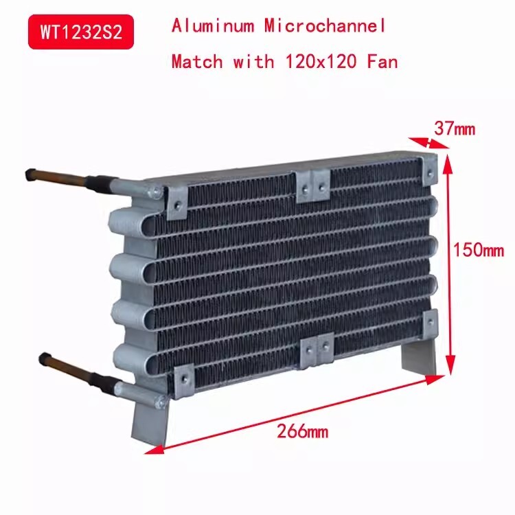 WT1232S2 Dual-fan Air-cooled Micro-channel Condenser Mini-radiator
