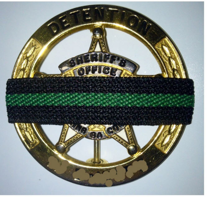 Mourning Band Memorial Badge band, Green, Reversible to Black Set of 6