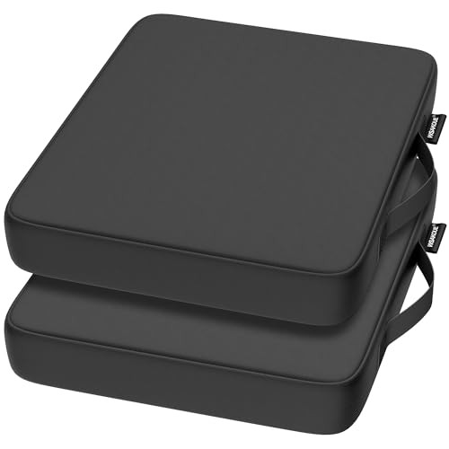Stadium Seat Cushions - Portable Bleacher Cushions.56" Extra Thick, 2 Black