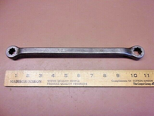 Vtg Unbranded EE 2332 8 Point STAR BOX WRENCH 11" Long Whistle Clean User!