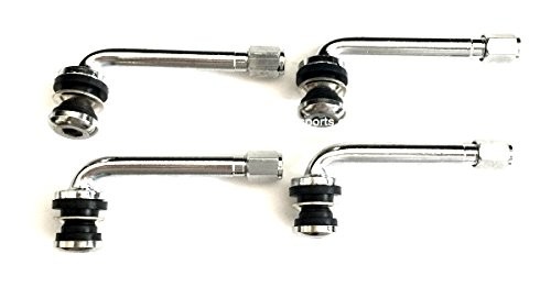 (4) 3.30" Chrome TIRE Valve Stems 90 Degree Angle for 3-Piece Wheels ENKEI...