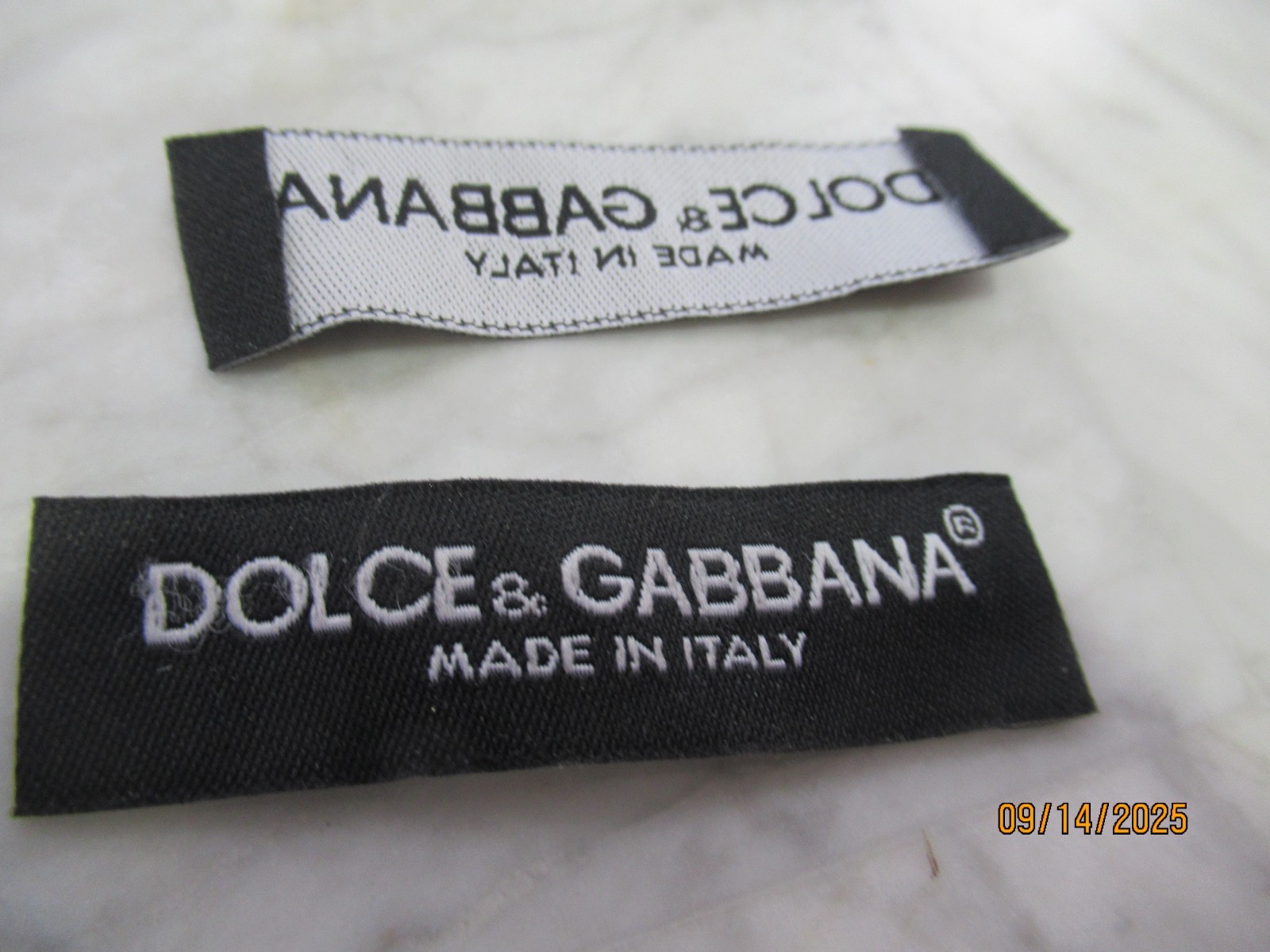 Dolce Gabbana 2 Designer Tag LABEL Replacement Sewing Accessories lot 2