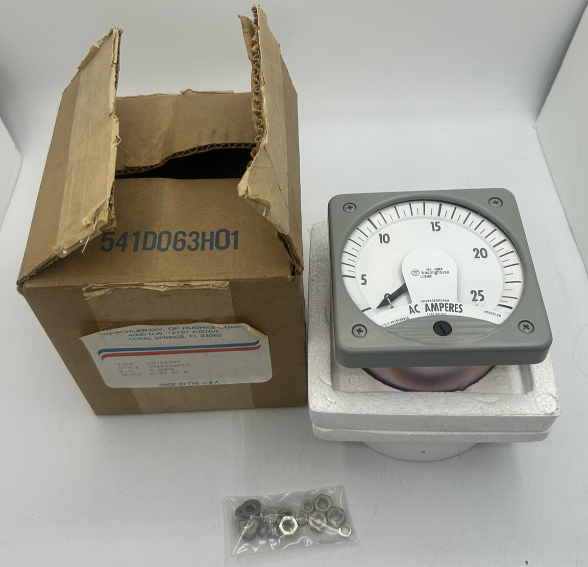 Westinghouse AC AMPERES ~ KA-241 Panel Meter ~ Set of 2