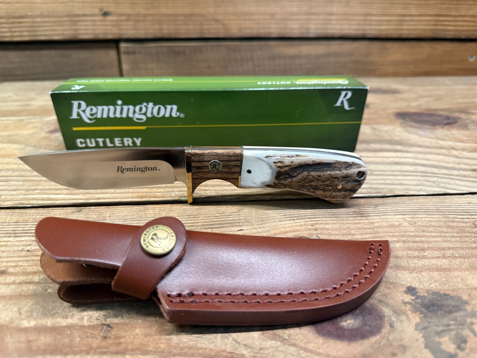 Remington Cutlery Knife Guide Skinner 8.5" Fixed Blade Leather Case New (QTY)
