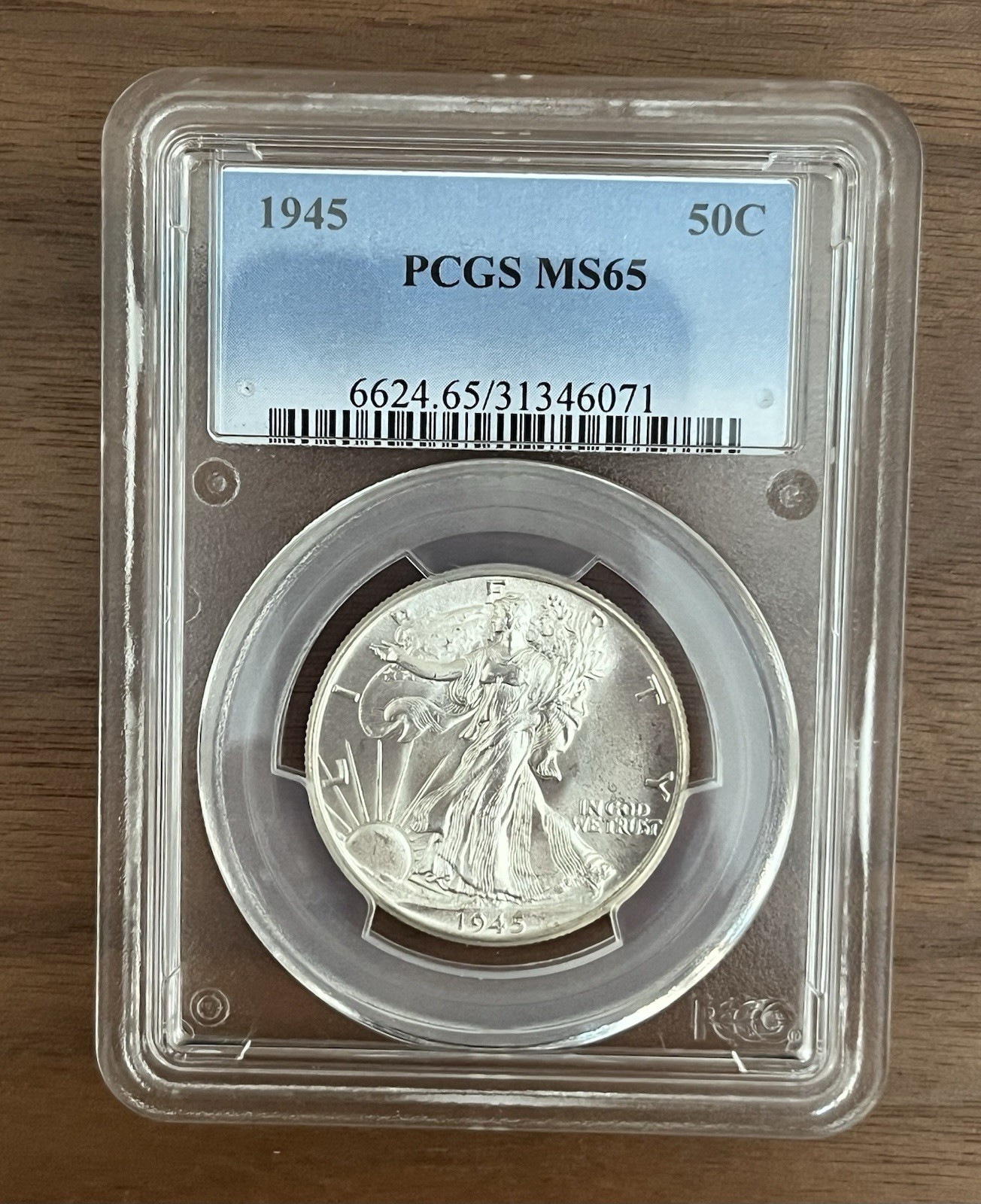 1945 - Walking Liberty Half Dollar - 50C - PCGS - Cert #31346071