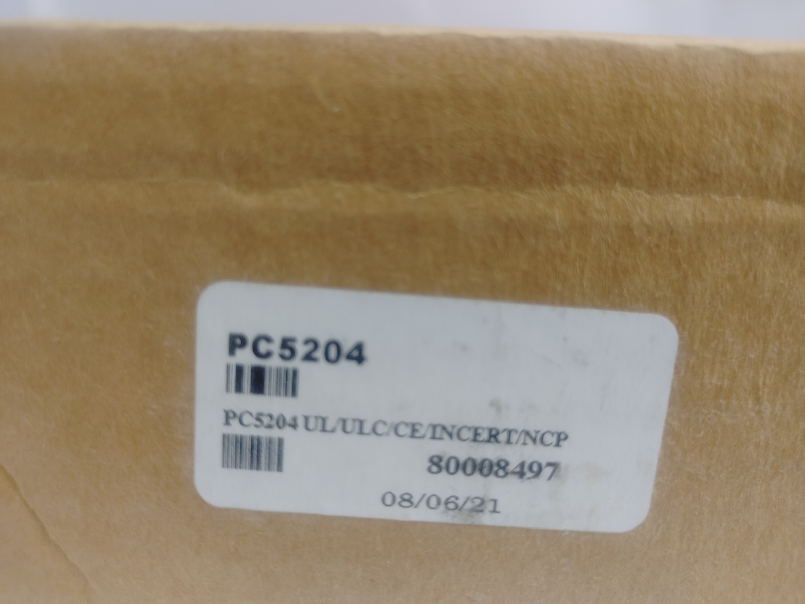 PC5204 UL/ULC/CE/INCERT/NCP 80008497