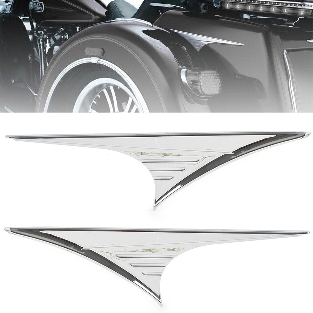 For Harley Tri Glide Ultra FLHTCUTG Trike FLHXXX Rear Trunk Side Accents Trim 2x