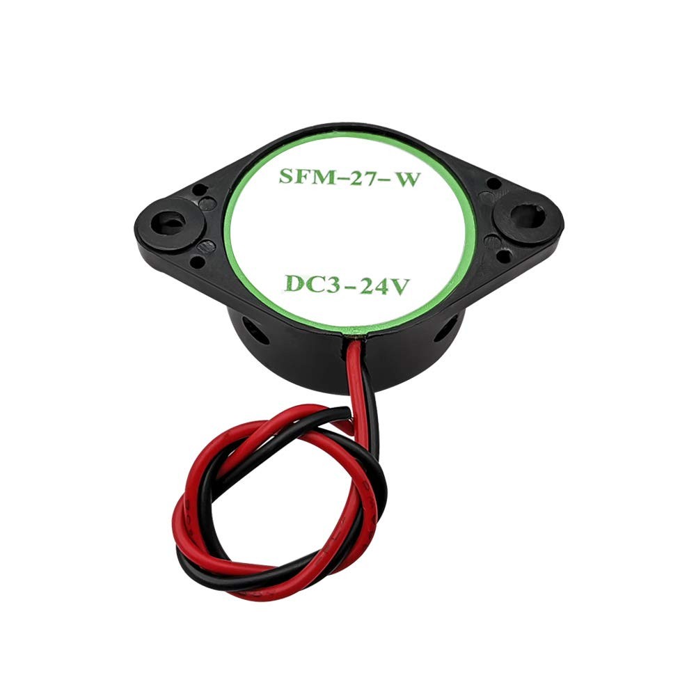 WEICHUANG 3PCS DC 3-24V 90dB Active Piezo Electronic Buzzer Beep Tone black