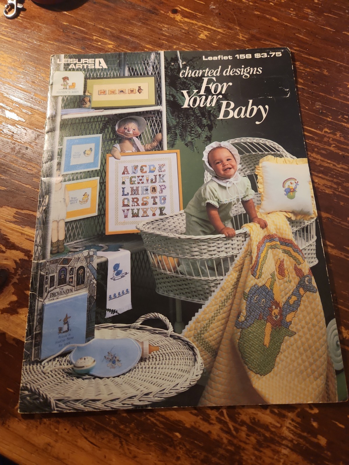 Vtg Leisure Arts Leaflet 158 Charted Designs For Your Baby 1979 Stitching