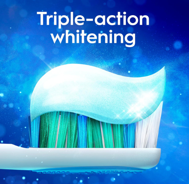 Crest 3D White Advanced, Teeth Whitening Toothpaste for Adults, 3.7 oz, 4 Pack,
