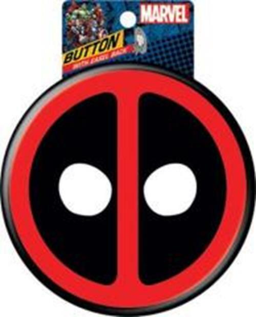 Marvel Comics Deadpool Comic Art Eyes Logo 6 Inch Button with an Easel Back NEW