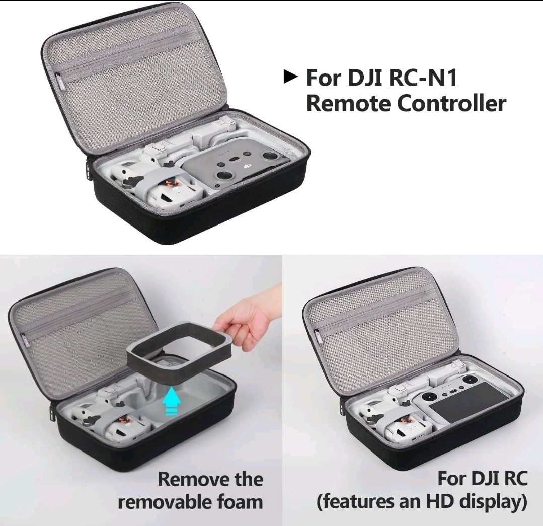 JSVER Carrying Case for DJI Mini 3 Pro/Mini 3 - Hard Shell Travel Storage...