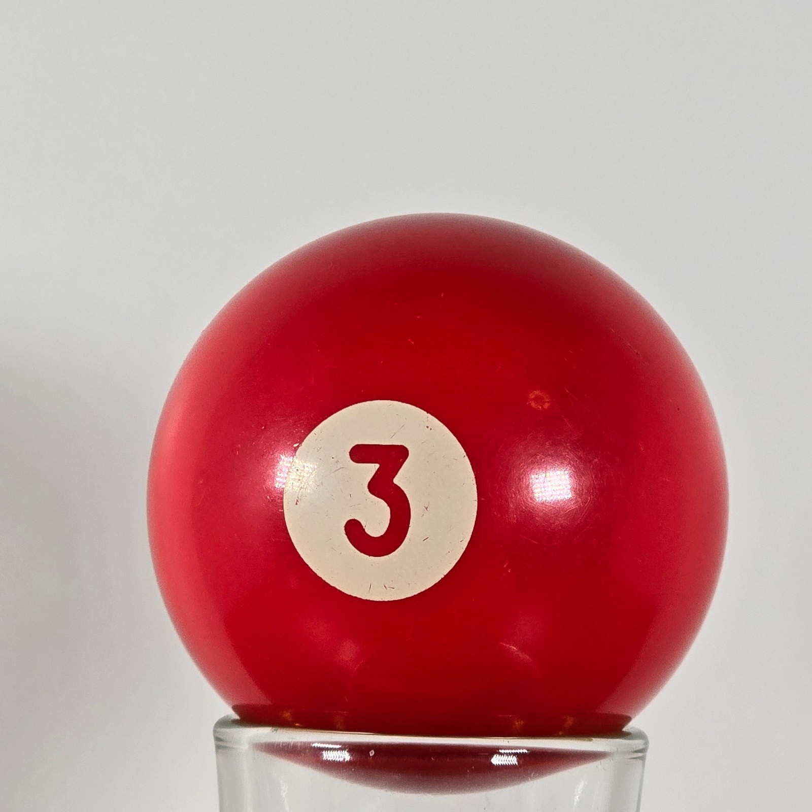 Vintage Bakelite # 3 Billards ball 163 grams Distressed look rich history