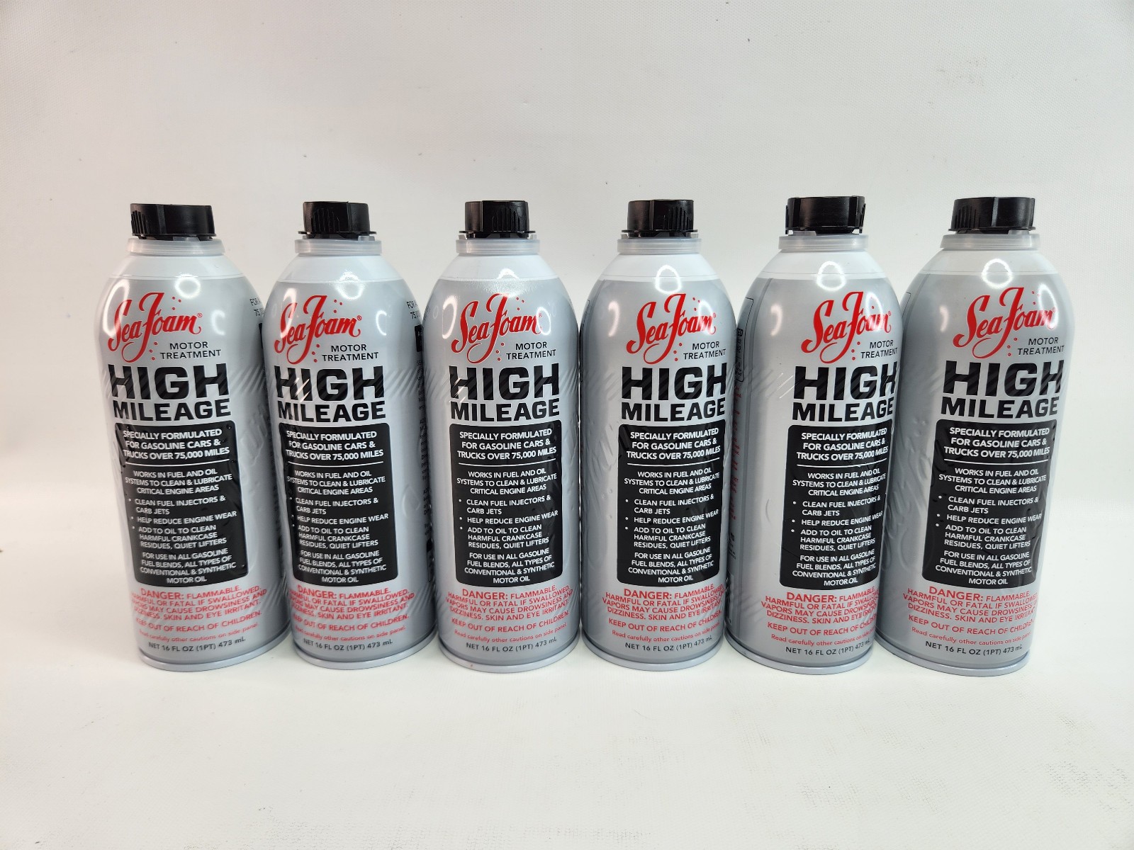 6 Can's Sea Foam High Mileage Fuel Injector Cleaner 16oz Bottles Seafoam HM16